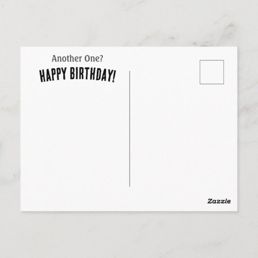 Grouchy Grumpy Cat Funny Birthday Postkarte (Rückseite)