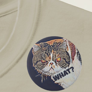 Grouchy Grumpy Cat Funny Was? Button