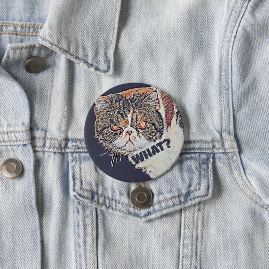 Grouchy Grumpy Cat Funny Was? Button (Beispiel)