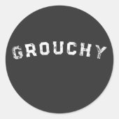 Grouchy Mood Funny Quote Sticker (Vorderseite)
