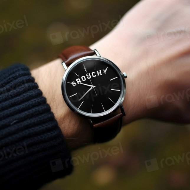 Grouchy Mood Funny Quote Watch Armbanduhr (Von Creator hochgeladen)