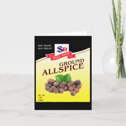 Ground Allspice Halloween Kostüm Einzigartige Fun Karte (Vorderseite)