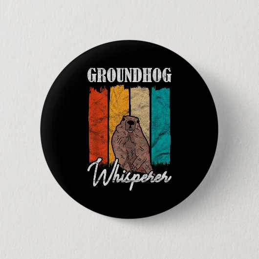 Ground Hog Groundhog-Flüsterer Button (Vorderseite)