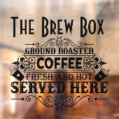 Ground Roastcoffee Custom Business Fensteraufkleber (Blatt 2)