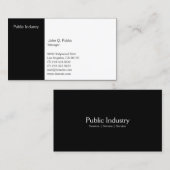 Ground Simple 2 Drittes Weiß 1 Drittes Schwarz Visitenkarte (Vorne/Hinten)