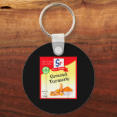 Ground Turmeric Condiment Costume Holiday Sce Cost Schlüsselanhänger (Vorderseite)