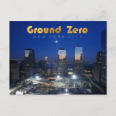 Ground Zero, Manhattan, NYC in der Nacht Postkarte (Vorderseite)