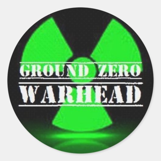 Ground Zero Warhead Runder Aufkleber (Vorderseite)