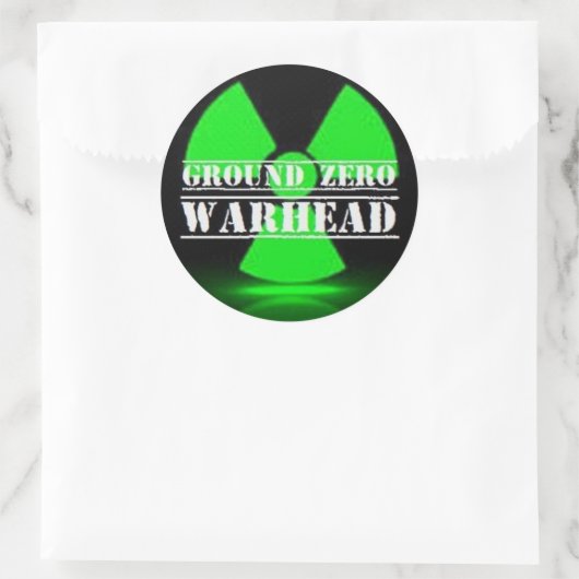 Ground Zero Warhead Runder Aufkleber (Tasche)