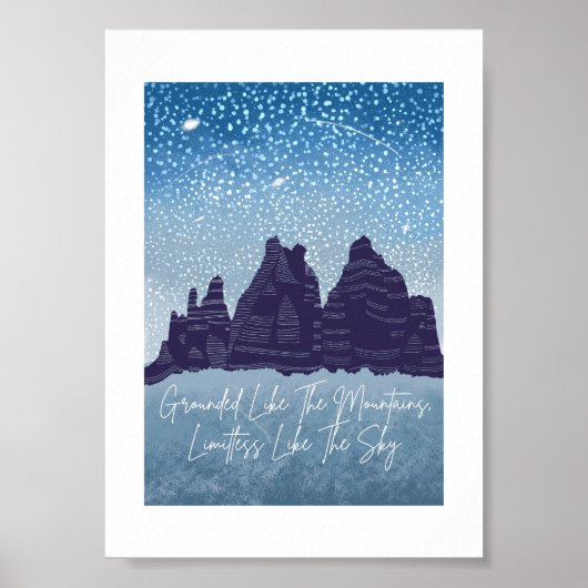 Grounded wie die Mountain Uplift Card Poster (Vorne)