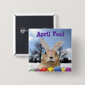 Groundhog April Narr Day Button (Vorne & Hinten)