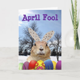Groundhog April Narr Day Karte