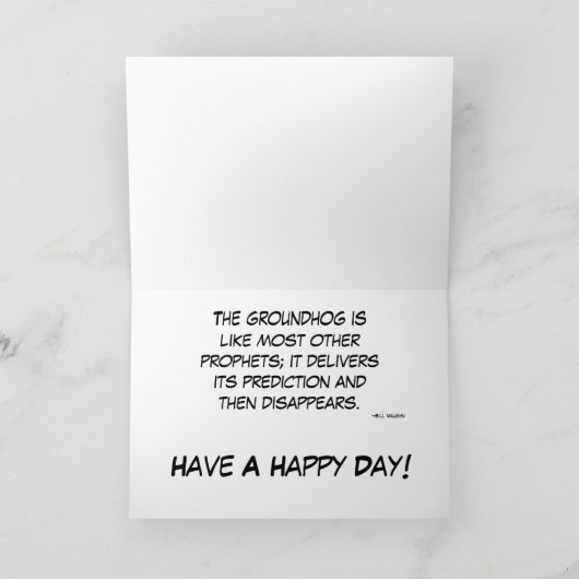 Groundhog Babys Karte (Innenseite)