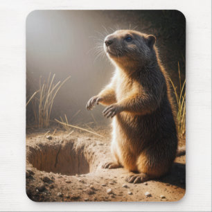 Groundhog bei Sonnenlicht Mousepad