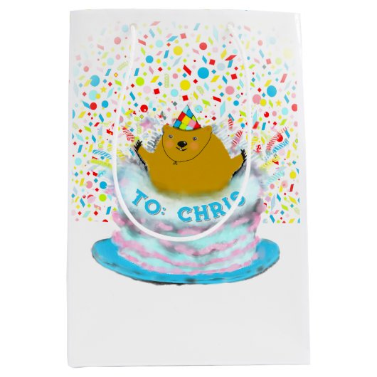 Groundhog Birthday Geschenktasche Mittlere Geschenktüte (Vorderseite)