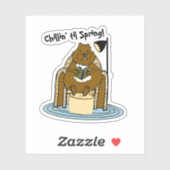 Groundhog Bookworm wartet auf Frühjahr Aufkleber (Blatt)