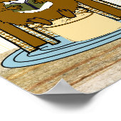 Groundhog Bookworm wartet auf Frühjahr Poster (Ecke)