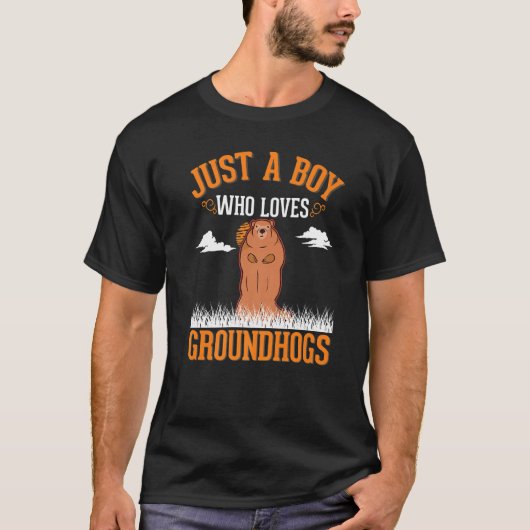 Groundhog Boy Groundhog Day Marmot Woodchuck T-Shirt (Vorderseite)