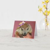 Groundhog Clara Note Card 1 Karte (Gelbe Blume)