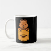 Groundhog Day 2023 Pocket Meme Funny Groundhog Lov Kaffeetasse (Links)