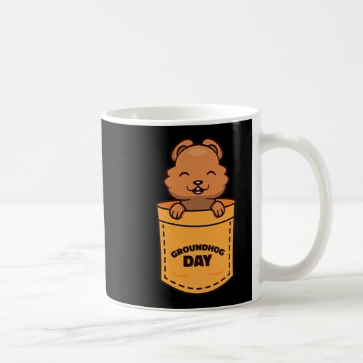 Groundhog Day 2023 Pocket Meme Funny Groundhog Lov Kaffeetasse (Rechts)