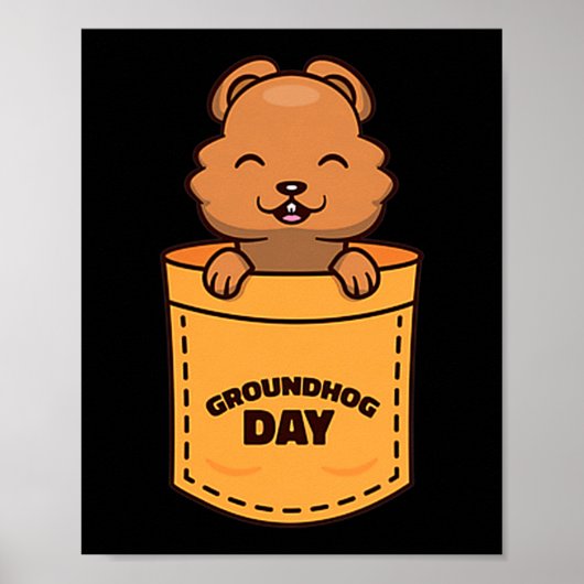 Groundhog Day 2023 Pocket Meme Funny Groundhog Lov Poster (Vorne)