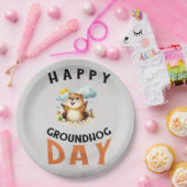 Groundhog day 22 February  Pappteller (Party)