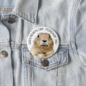 Groundhog Day 2. Februar Funny Holiday Button (Beispiel)