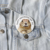 Groundhog Day 2. Februar Funny Holiday Button (Beispiel)