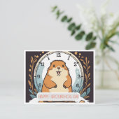 Groundhog Day A Feier des Frühlings Postkarte (Stehend Vorderseite)