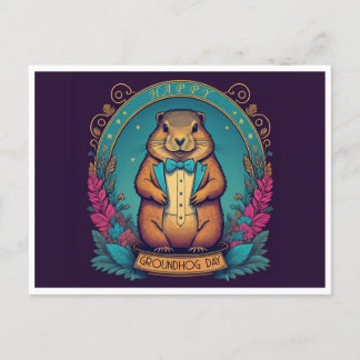 Groundhog Day A Feier des Frühlings Postkarte