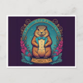 Groundhog Day A Feier des Frühlings Postkarte (Vorderseite)