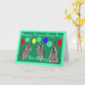 Groundhog Day Birthday Grußkarte Karte (Gelbe Blume)