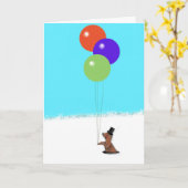 Groundhog Day Birthday Karte (Gelbe Blume)