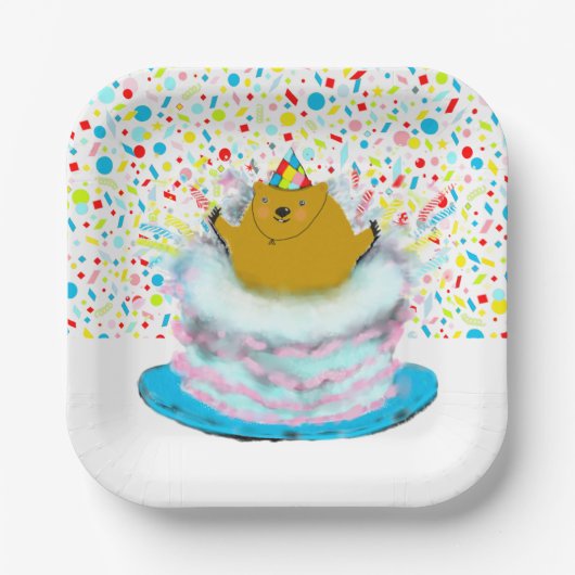 Groundhog Day Birthday Party Pappteller (Vorderseite)