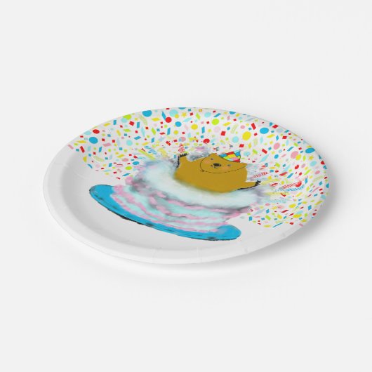 Groundhog Day Birthday Party Pappteller (Schrägansicht)