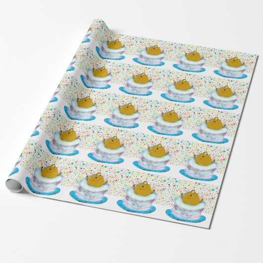 Groundhog Day Birthday Wrapping Paper Geschenkpapier (Ungerollt)
