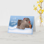 Groundhog Day Card - Ist es schon Frühling? Karte (Gelbe Blume)