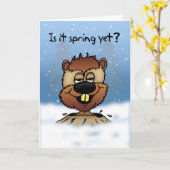 Groundhog Day Card - Ist es schon Frühling? Karte (Gelbe Blume)
