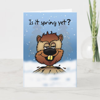 Groundhog Day Card - Ist es schon Frühling? Karte