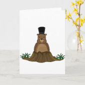 Groundhog Day - Cartoon Karte (Gelbe Blume)