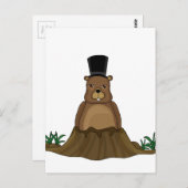 Groundhog Day - Cartoon Postkarte (Vorne/Hinten)