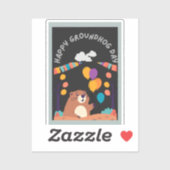 Groundhog Day Celebration: Schatten oder Schein? Aufkleber (Blatt)