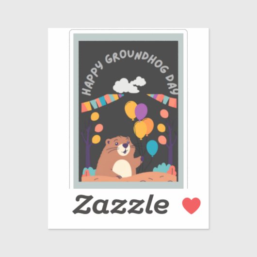 Groundhog Day Celebration: Schatten oder Schein? Aufkleber (Blatt)