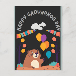Groundhog Day Celebration: Schatten oder Schein? Feiertagspostkarte