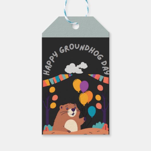 Groundhog Day Celebration: Schatten oder Schein? Geschenkanhänger (Vorderseite)