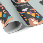 Groundhog Day Celebration: Schatten oder Schein? Geschenkpapier (Rolleneckpunkt)