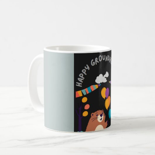 Groundhog Day Celebration: Schatten oder Schein? Kaffeetasse (Vorderseite Links)