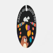 Groundhog Day Celebration: Schatten oder Schein? Ornament Aus Metall (Vorderseite links)