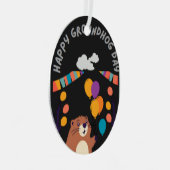 Groundhog Day Celebration: Schatten oder Schein? Ornament Aus Metall (Vorderseite Rechts)